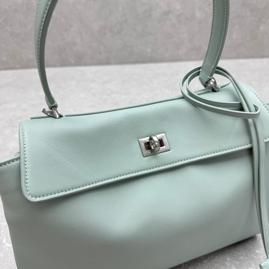Balenciaga Rodeo Small Mineral Green Leather Bag