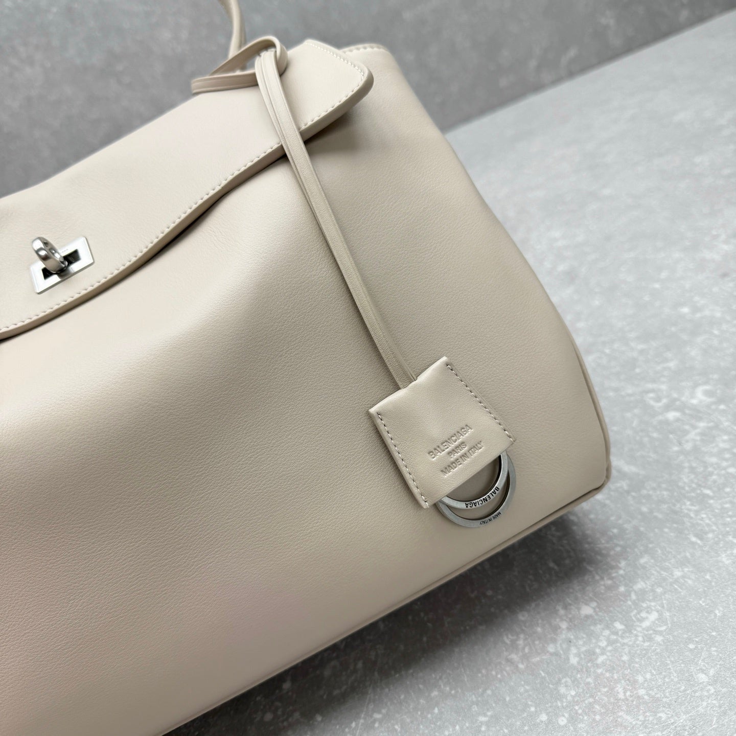 Balenciaga Rodeo Almond Leather Handbag