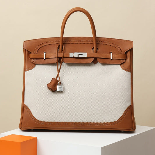 Hermès Birkin Ghillies 35 Canvas & Leather