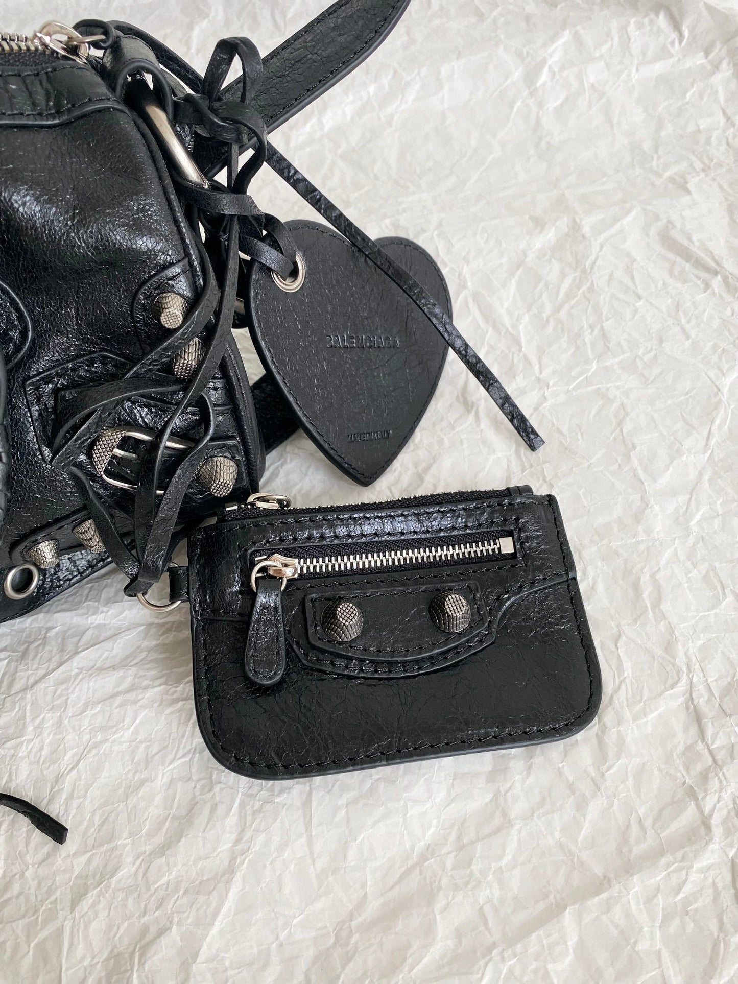 Balenciaga Neo Cagole Nano Duffle Black Arena Lambskin