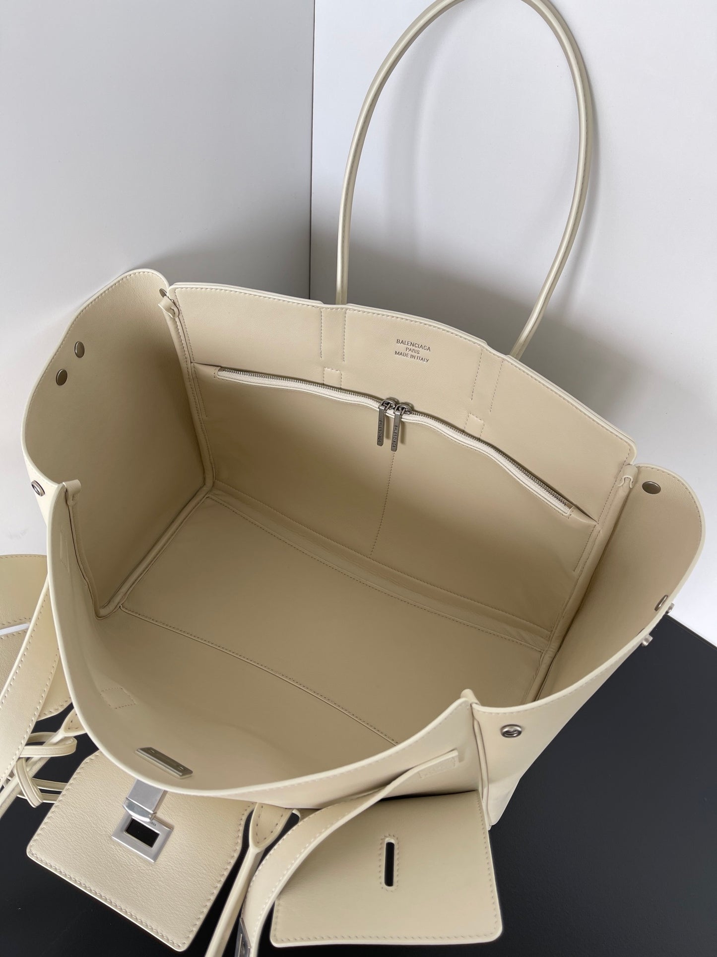 Balenciaga Bel Air Carry All Calfskin Silver Hardware