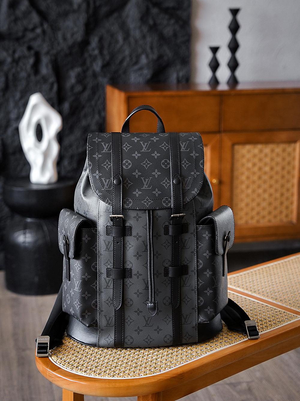 Louis Vuitton Christopher Backpack in Monogram Eclipse Reverse