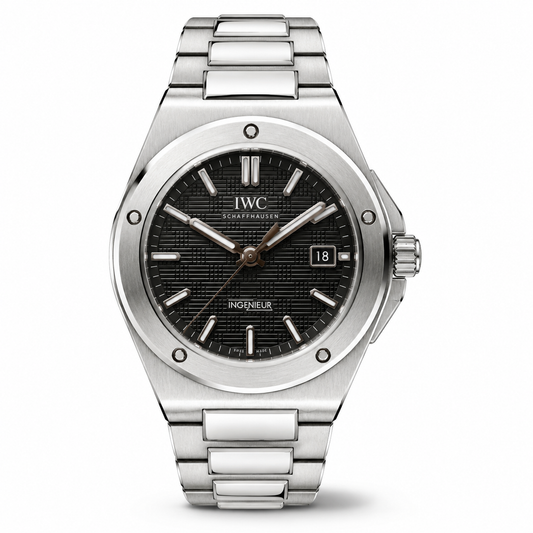 IWC Ingenieur Automatic 40 Stainless Steel Watch with Textured Black Dial