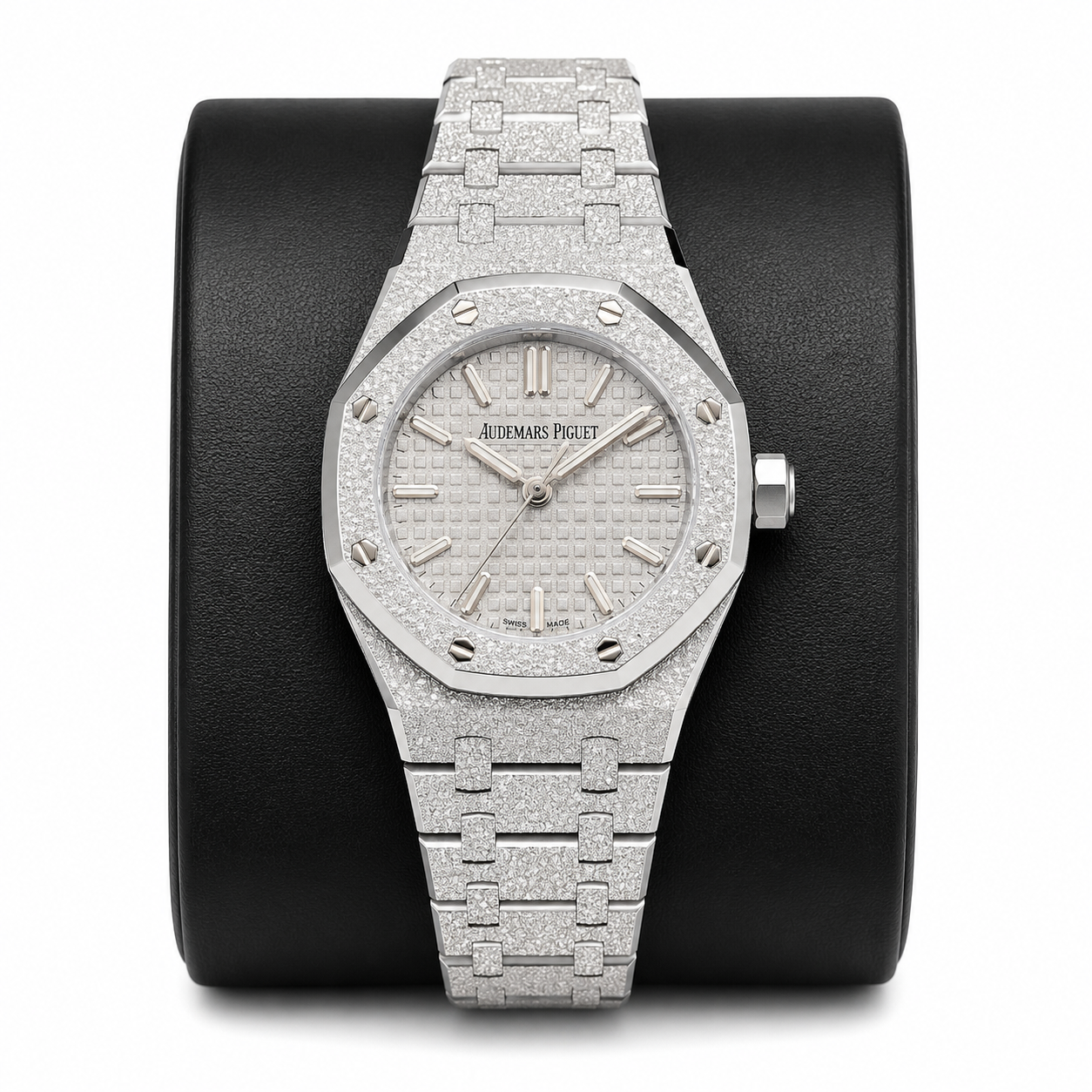 Audemars Piguet Royal Oak Mini Frosted 18K White Gold Watch