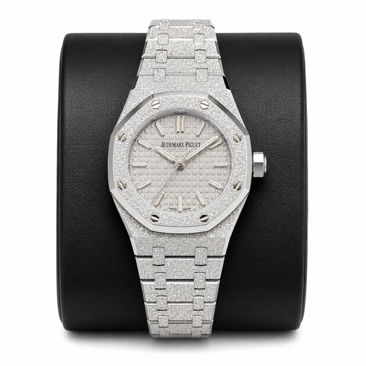 Audemars Piguet Royal Oak Mini Frosted 18K White Gold Watch