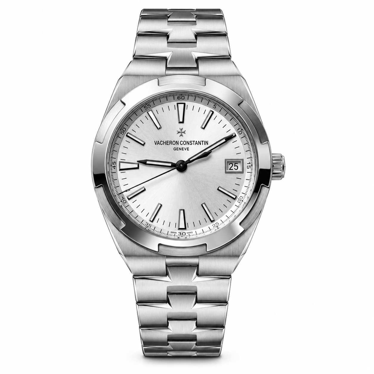 Vacheron Constantin Overseas Stainless Steel Luxury Watch with Integrated Bracelet