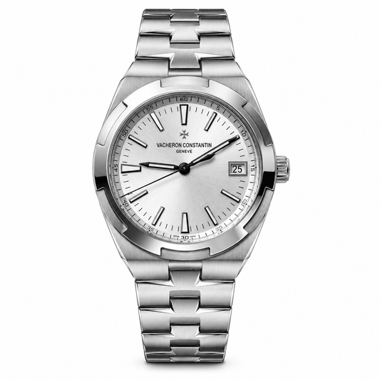 Vacheron Constantin Overseas Stainless Steel Luxury Watch with Integrated Bracelet