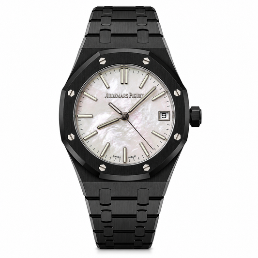 Audemars Piguet Royal Oak Black Ceramic Watch with Mother-of-Pearl Dial