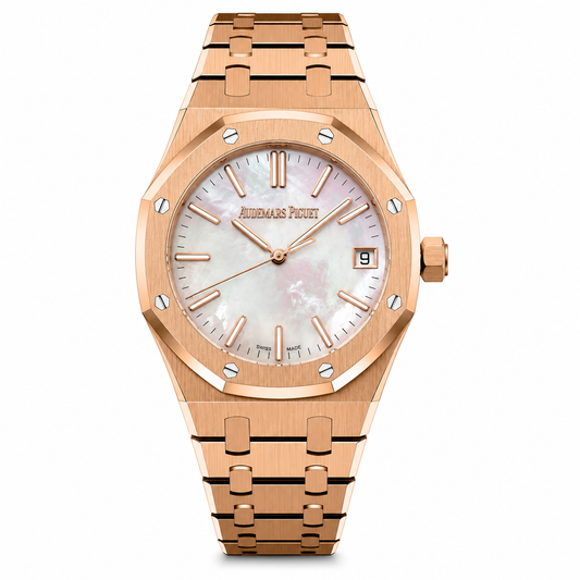 Audemars Piguet Royal Oak 18K Rose Gold Watch with Matching Bracelet