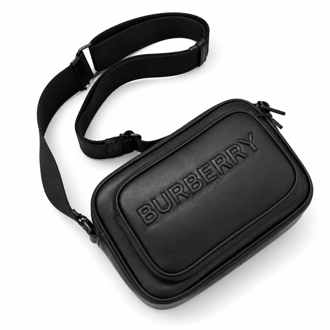 Burberry Paddy Italian-Tanned Calf Leather Crossbody Bag with Debossed Logo