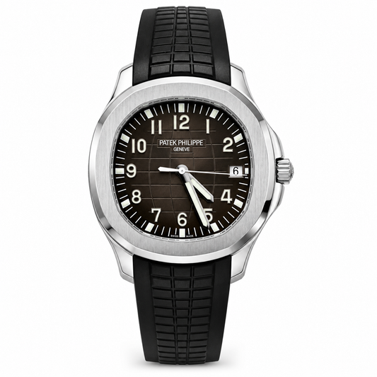 Patek Philippe Aquanaut Brown Embossed Dial with Matching Rubber Strap