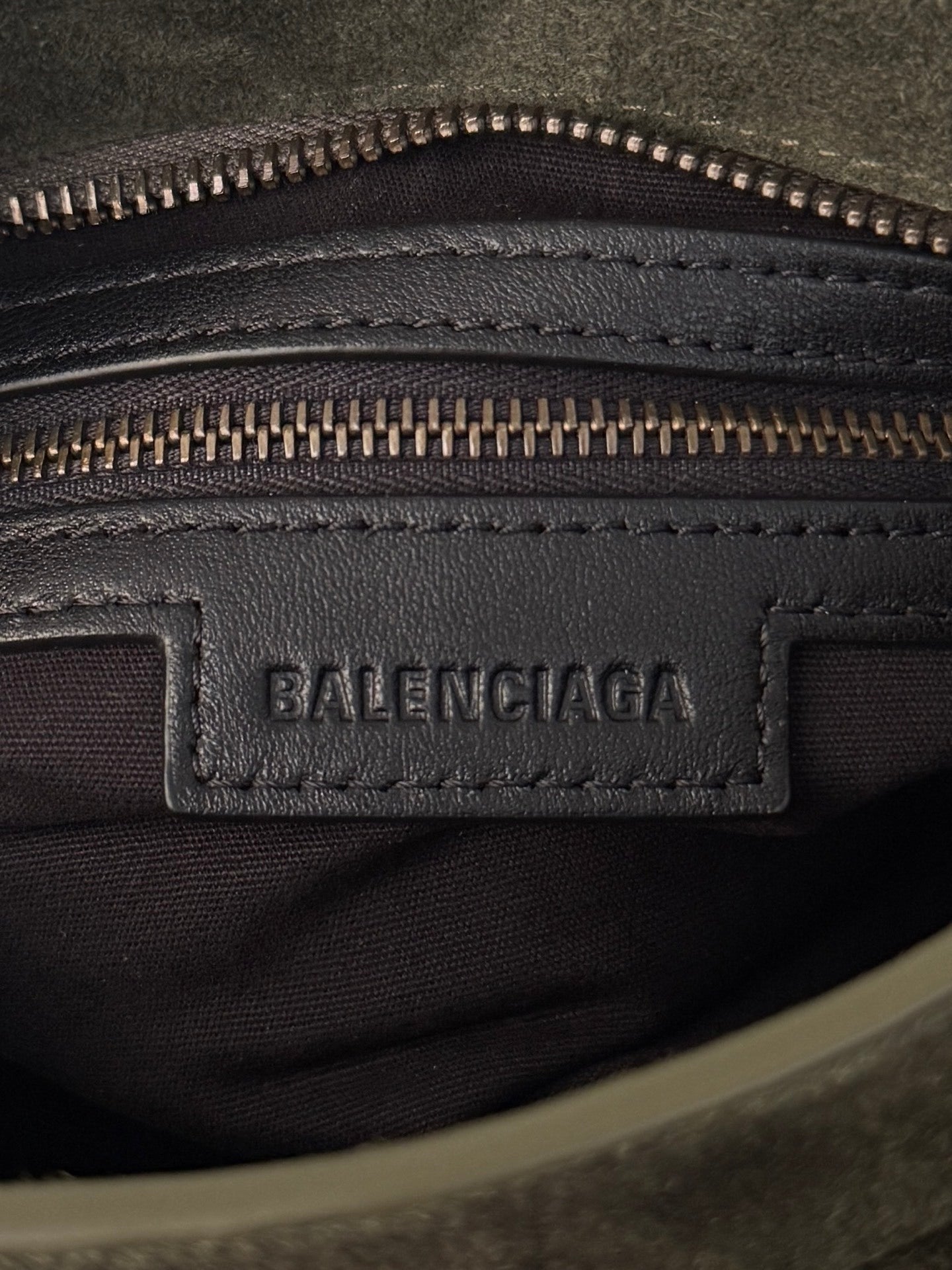 Balenciaga Le City Small Khaki Leather Bag