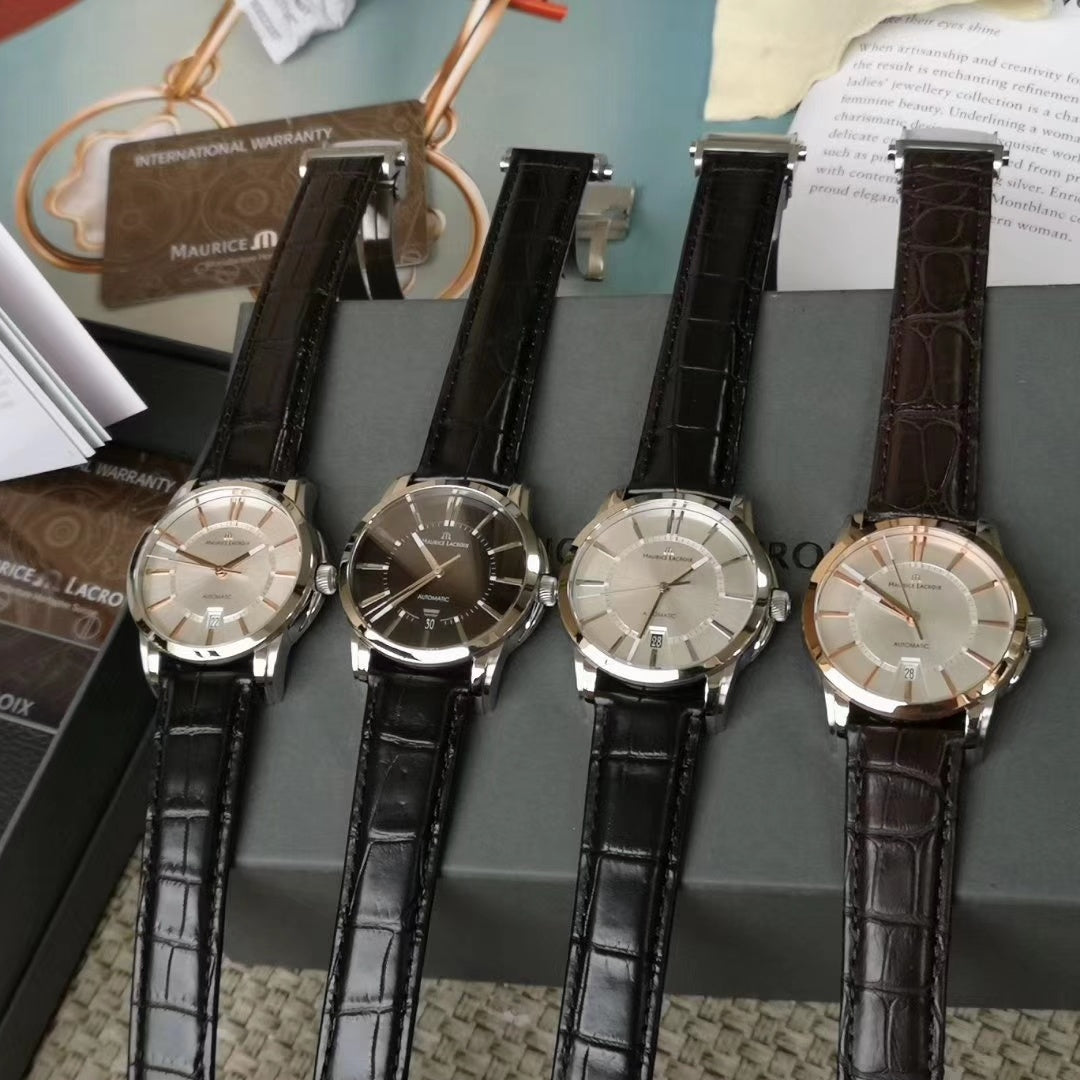 Maurice Lacroix Pontos Date Automatic Alligator Leather Strap