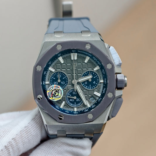 Audemars Piguet Royal Oak Offshore 43mm Titanium Chronograph with Grey Méga Tapisserie Dial