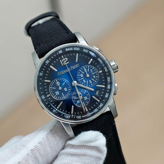 Audemars Piguet Code 11.59 Selfwinding Chronograph White Gold with Smoked Blue Dial