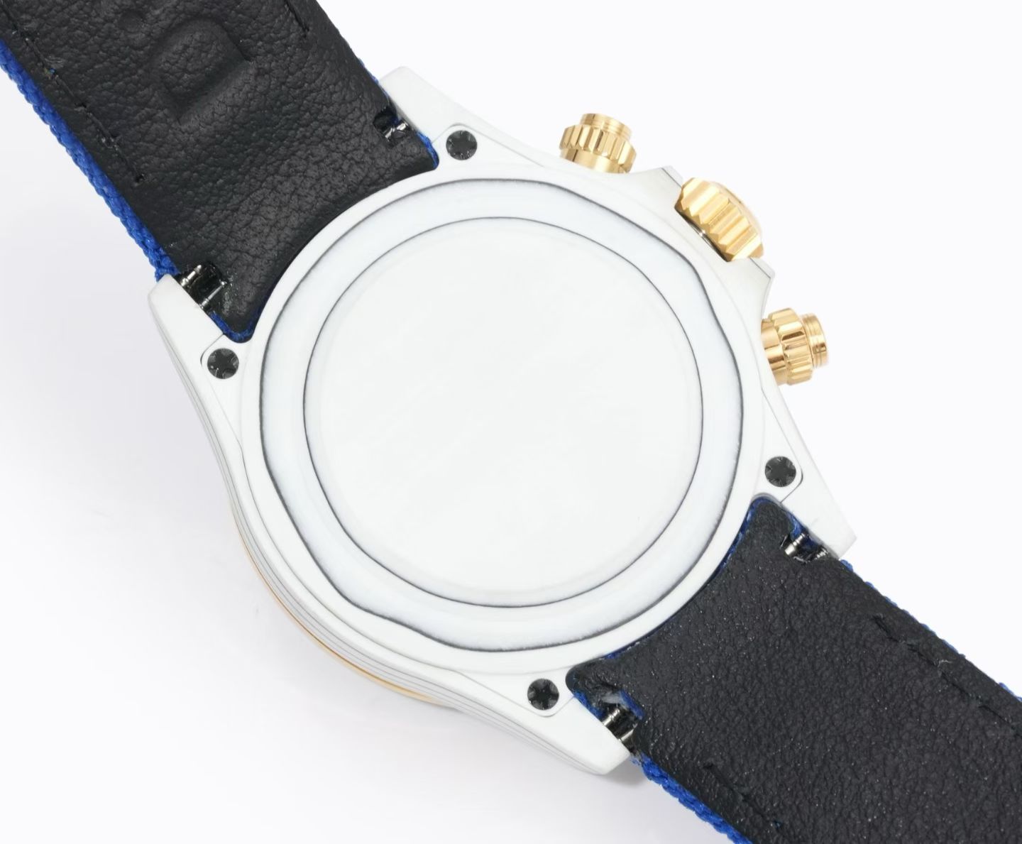 DiW Custom Rolex Cosmograph Daytona – Blue Dial with Arabic Numerals, Blue Bezel, Blue Textile Strap