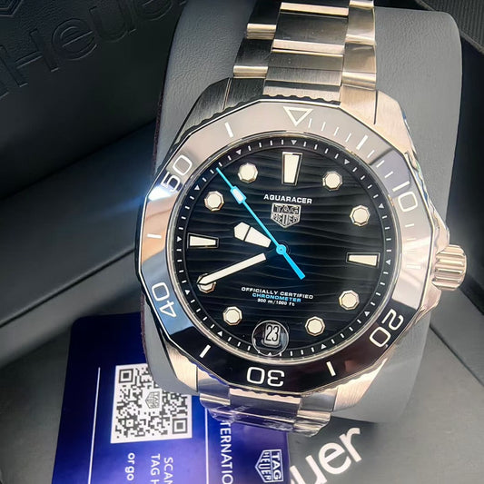 TAG Heuer Aquaracer Professional 300 Date Black Dial, Stainless Steel Bracelet