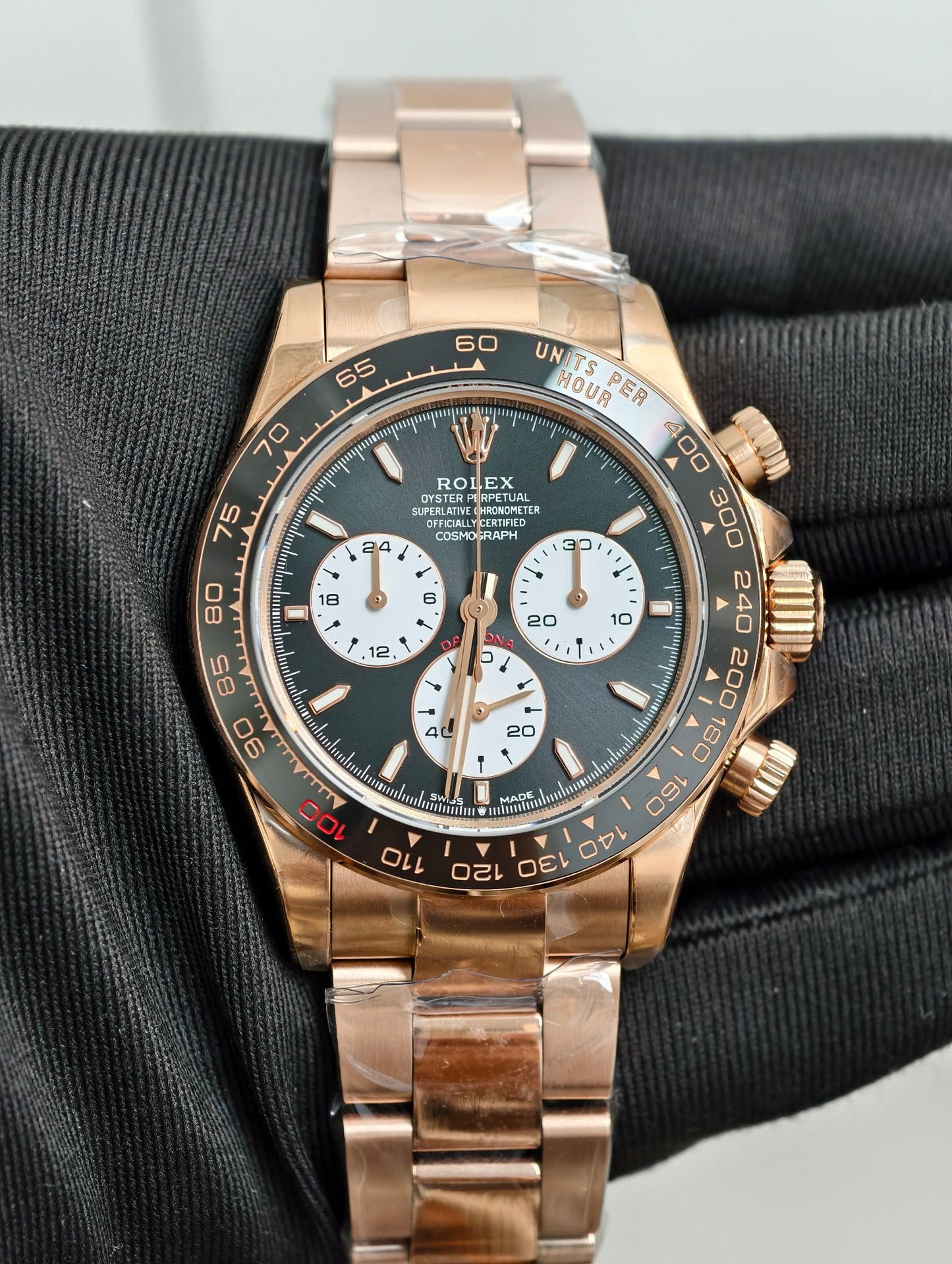 Rolex Cosmograph Daytona in 18K Rose Gold with Black Dial & Rose Gold Oyster Bracelet