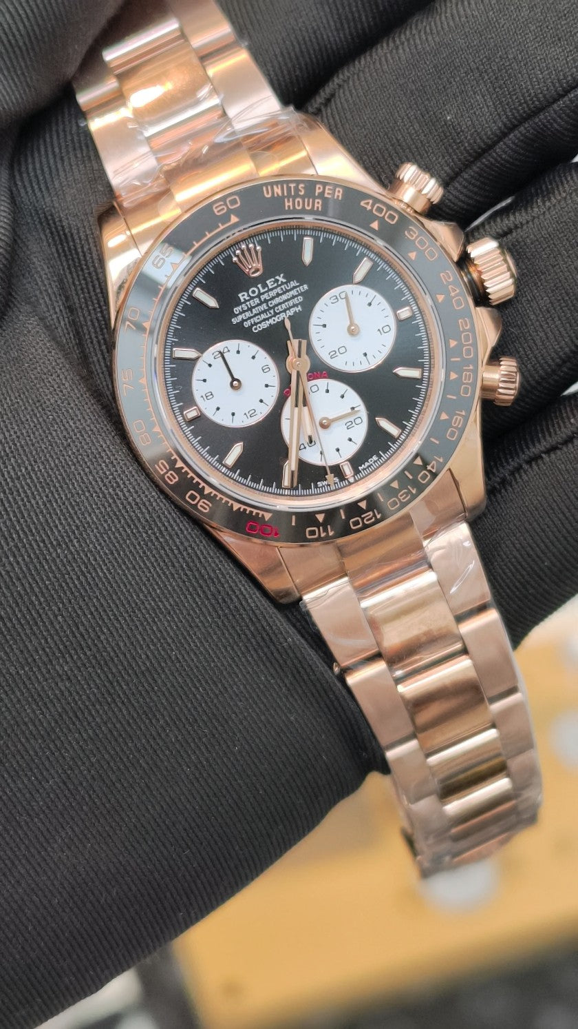 Rolex Cosmograph Daytona in 18K Rose Gold with Black Dial & Rose Gold Oyster Bracelet