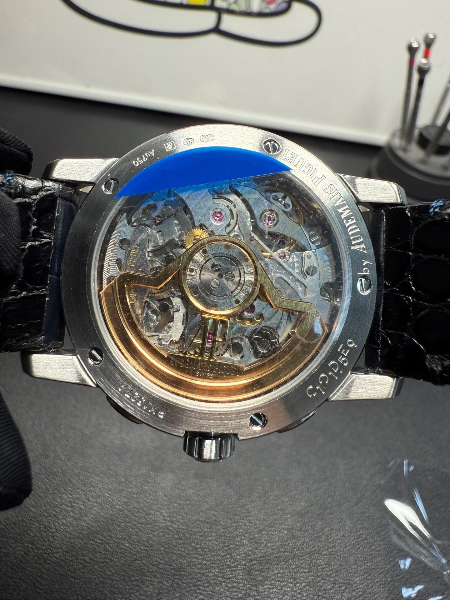 Audemars Piguet Code 11.59 Selfwinding Chronograph in White Gold with Smoked Blue Dial