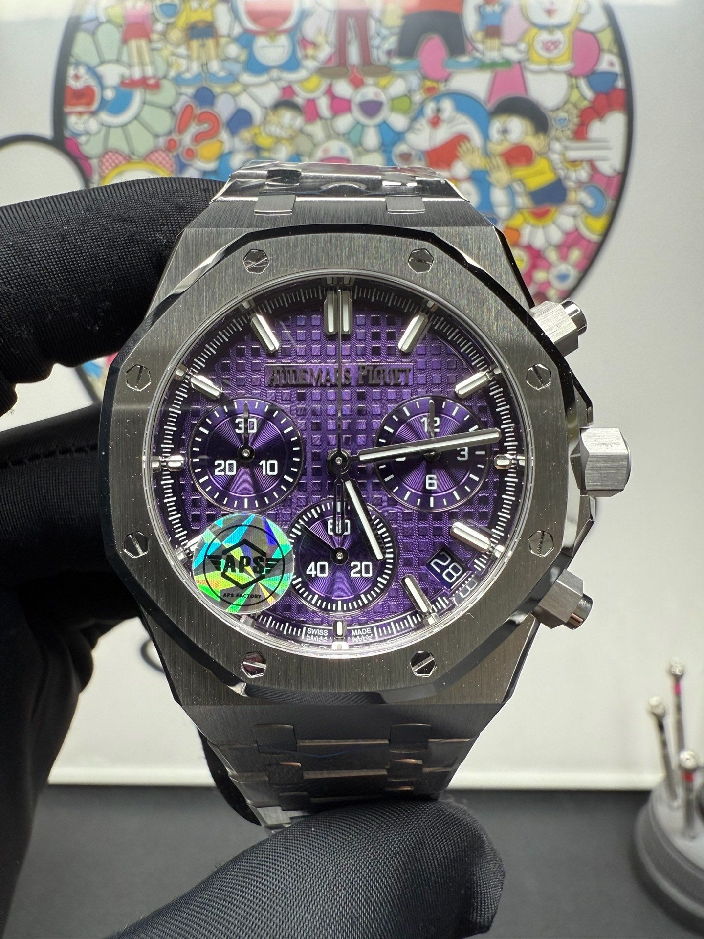 Audemars Piguet Royal Oak Chronograph White Gold with Purple Dial