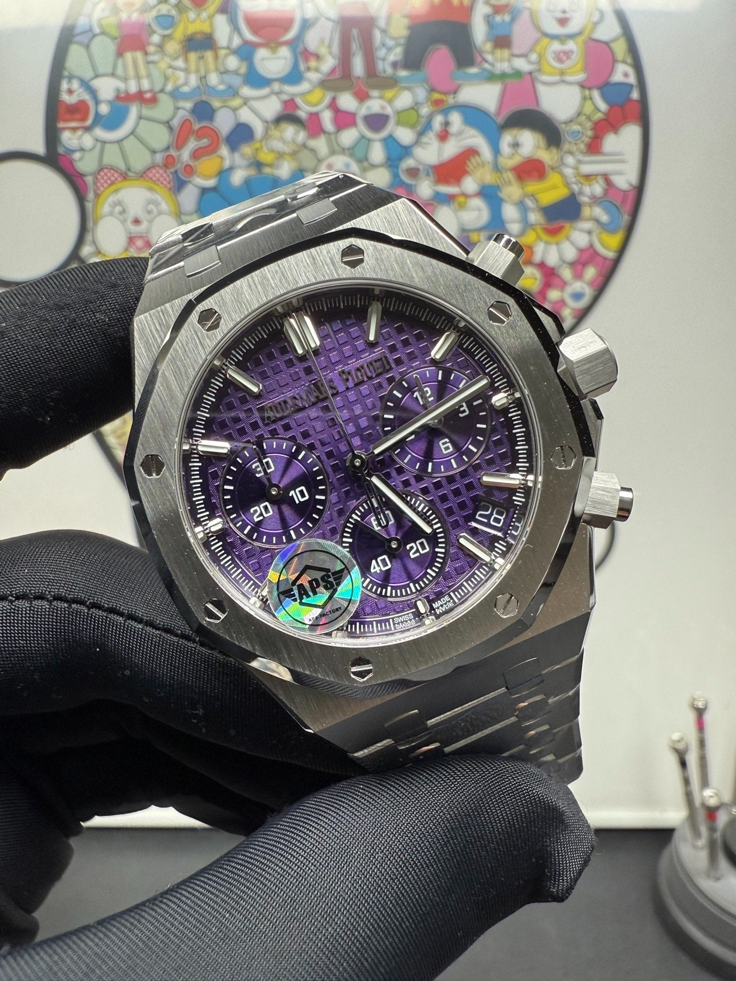 Audemars Piguet Royal Oak Chronograph White Gold with Purple Dial