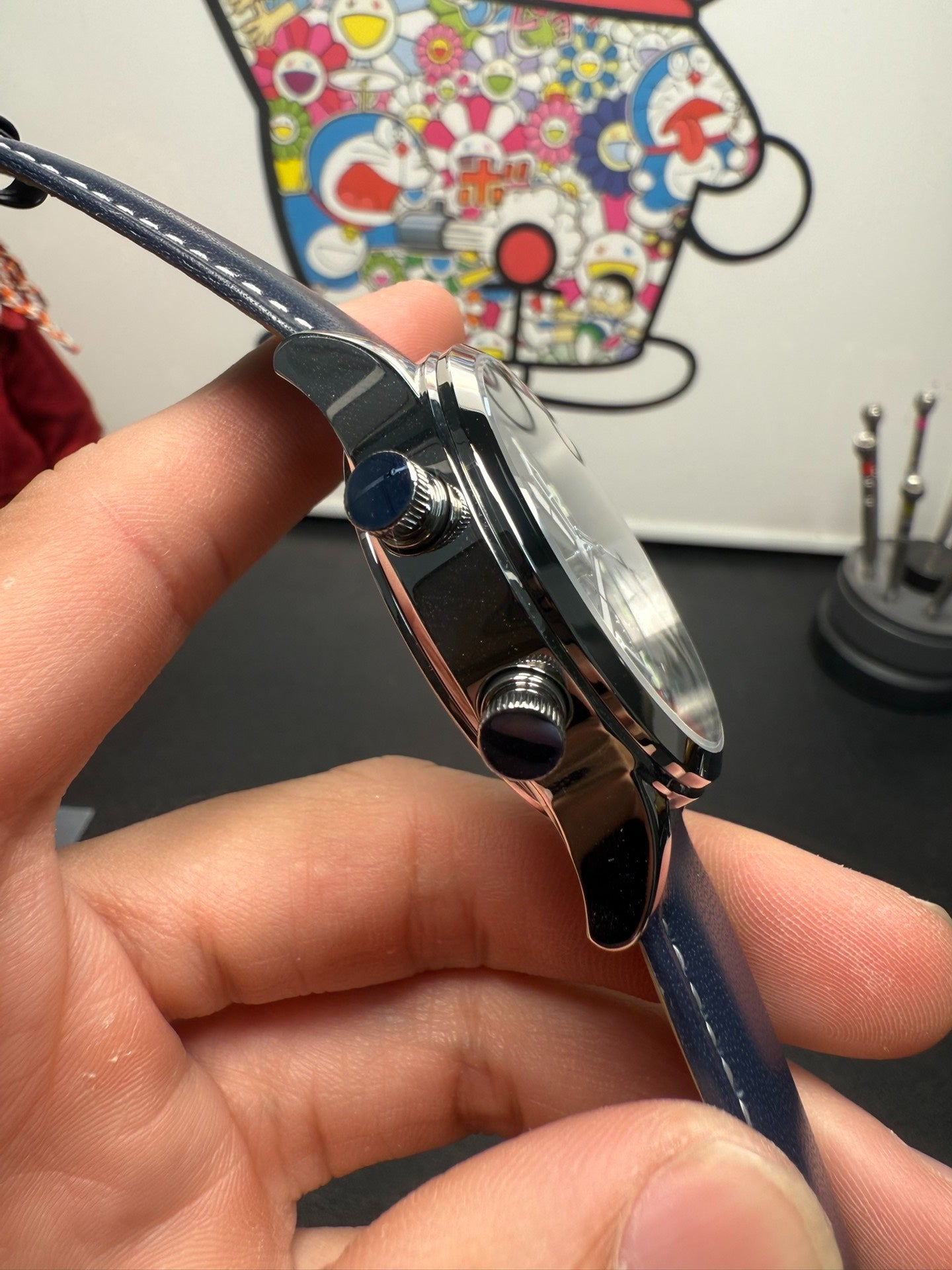 Patek Philippe Calatrava Pilot Travel Time with Blue Dial and Blue Strap