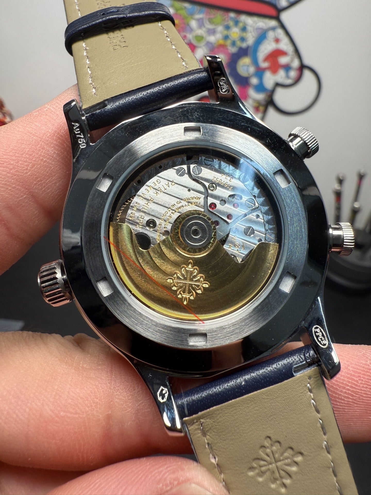 Patek Philippe Calatrava Pilot Travel Time with Blue Dial and Blue Strap