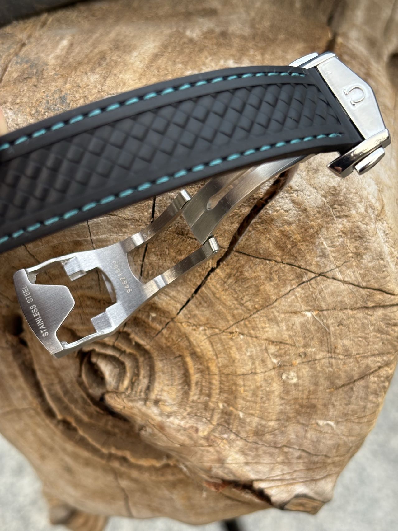 Omega Seamaster Aqua Terra 150M Turquoise Dial Rubber Strap Watch