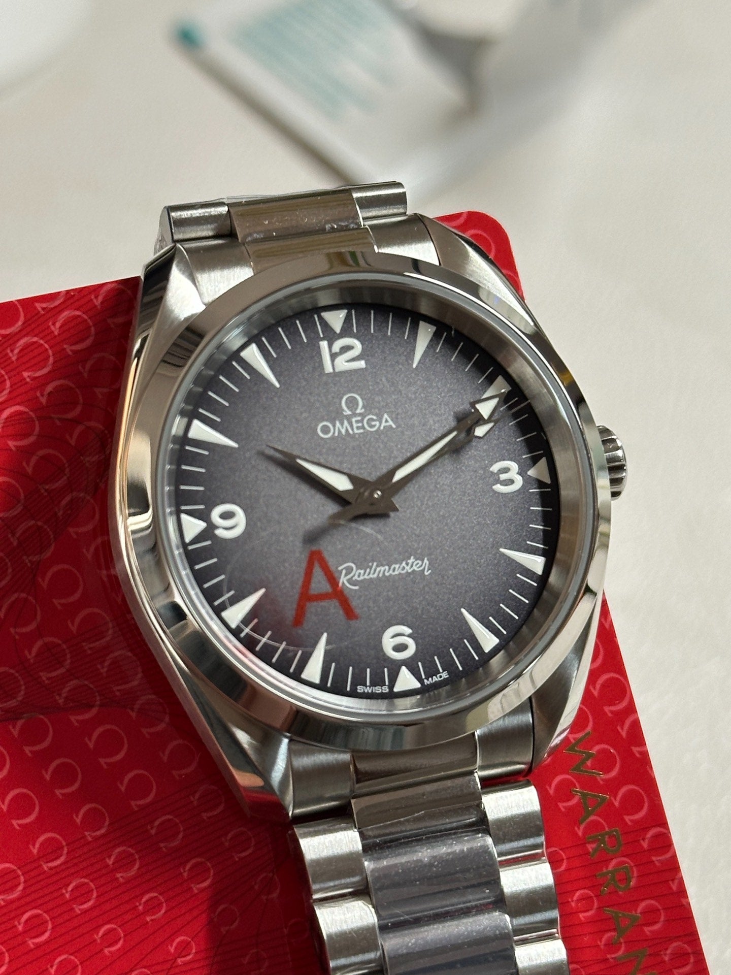 Omega Seamaster Railmaster Grey Dial Stainless Steel Watch