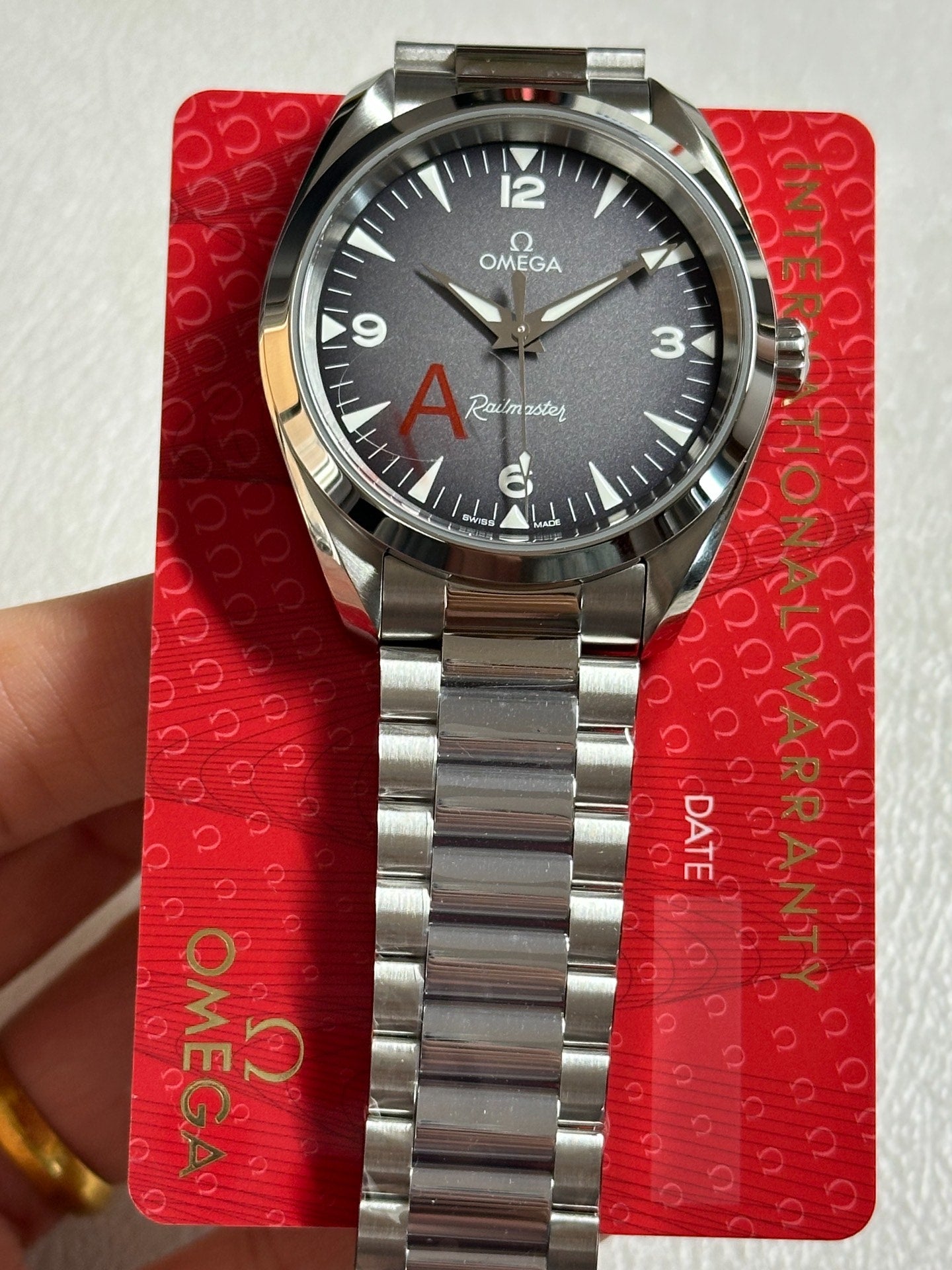 Omega Seamaster Railmaster Grey Dial Stainless Steel Watch
