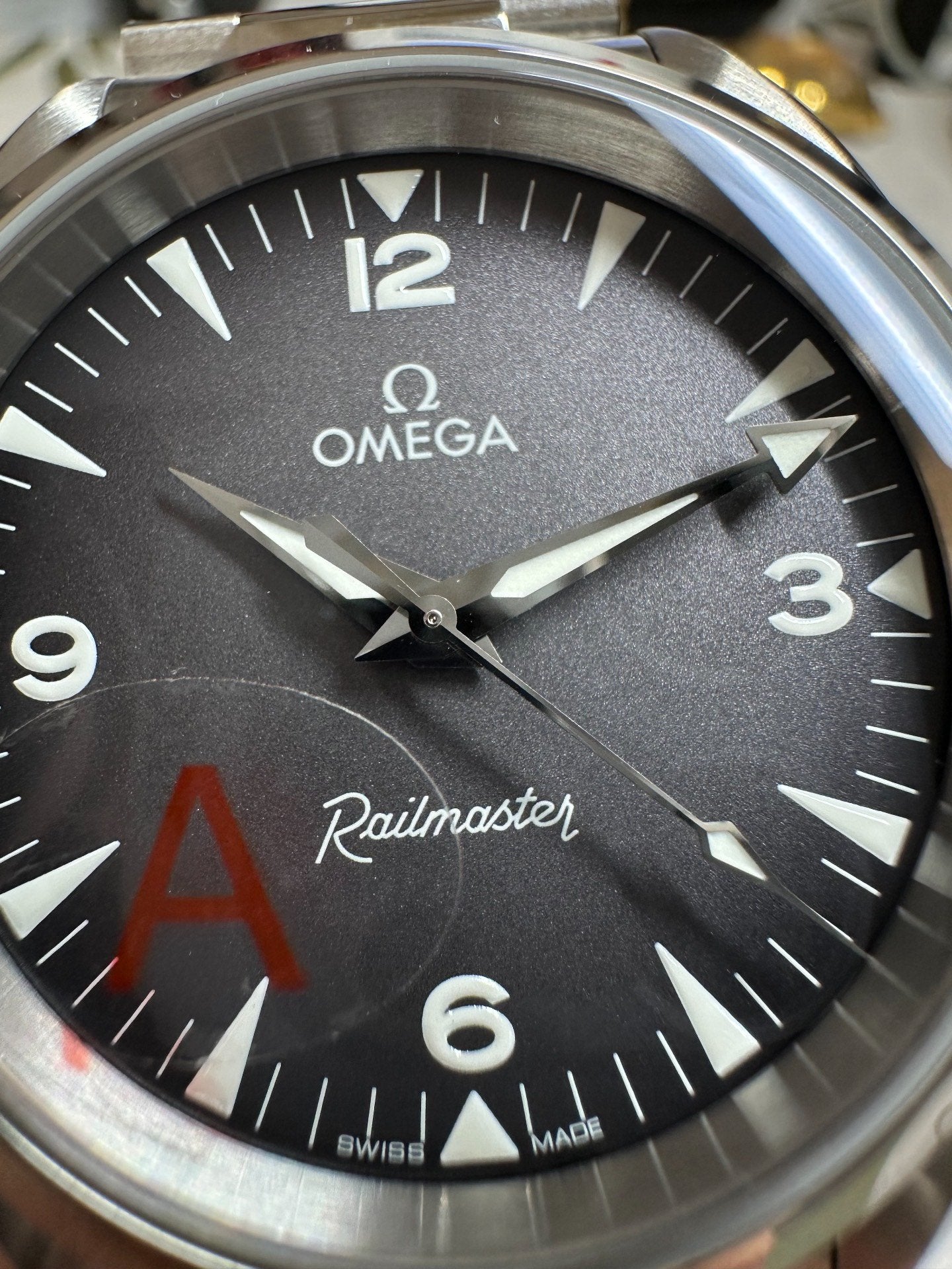 Omega Seamaster Railmaster Grey Dial Stainless Steel Watch