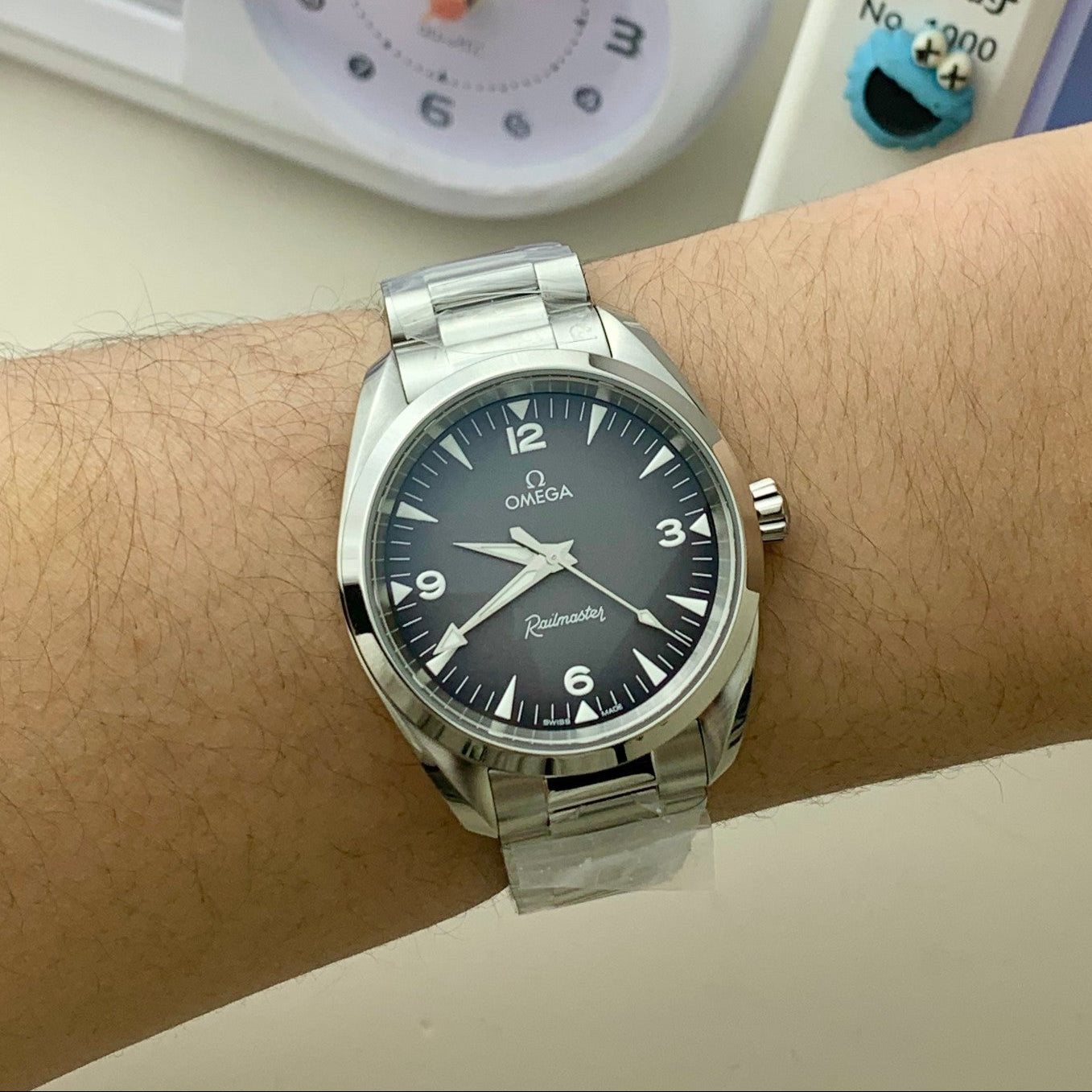 Omega Seamaster Railmaster Grey Dial Stainless Steel Watch