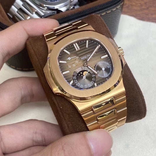 Patek Philippe Nautilus 5712/1R-001 Rose Gold Brown Dial Watch