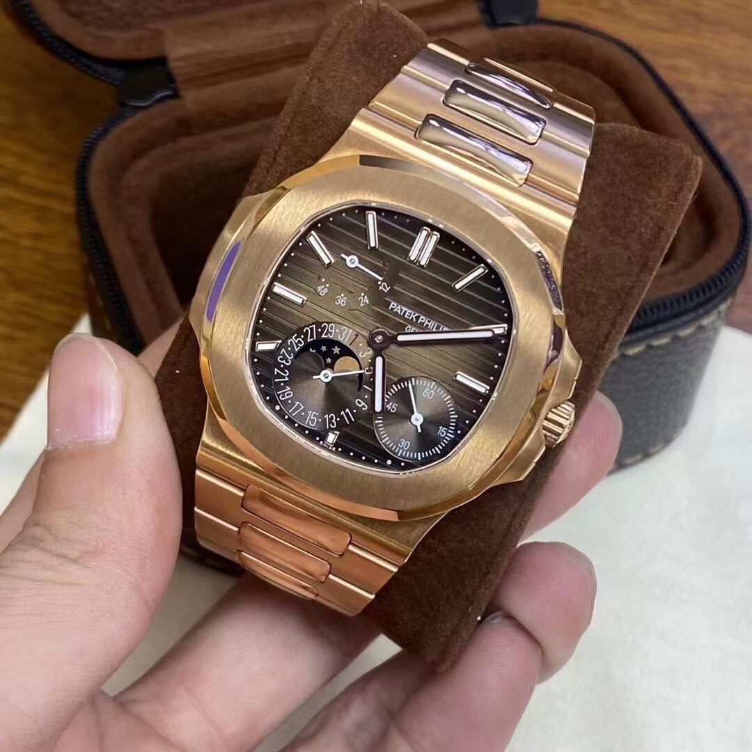 Patek Philippe Nautilus 5712/1R-001 Rose Gold Brown Dial Watch