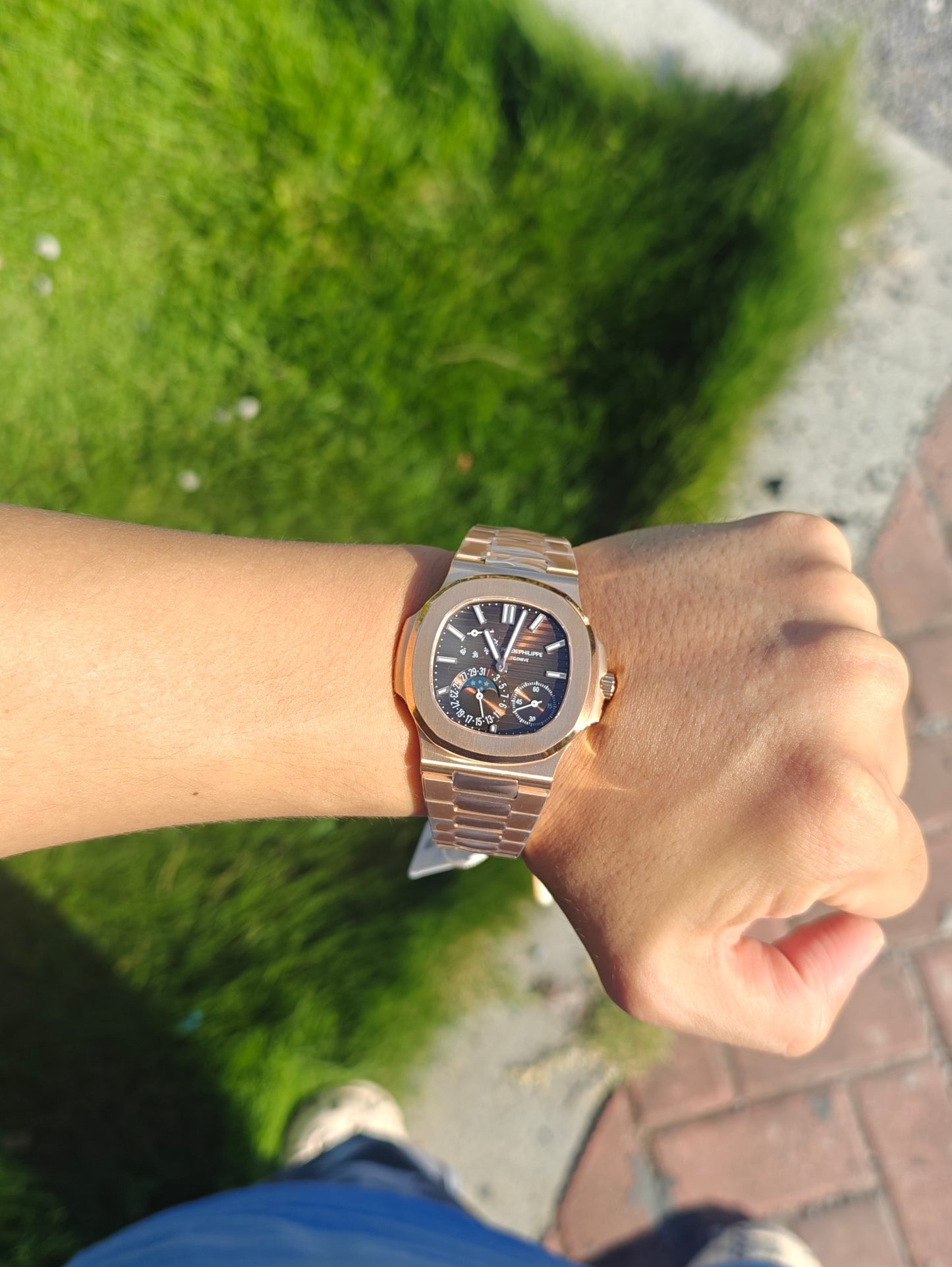 Patek Philippe Nautilus 5712/1R-001 Rose Gold Brown Dial Watch