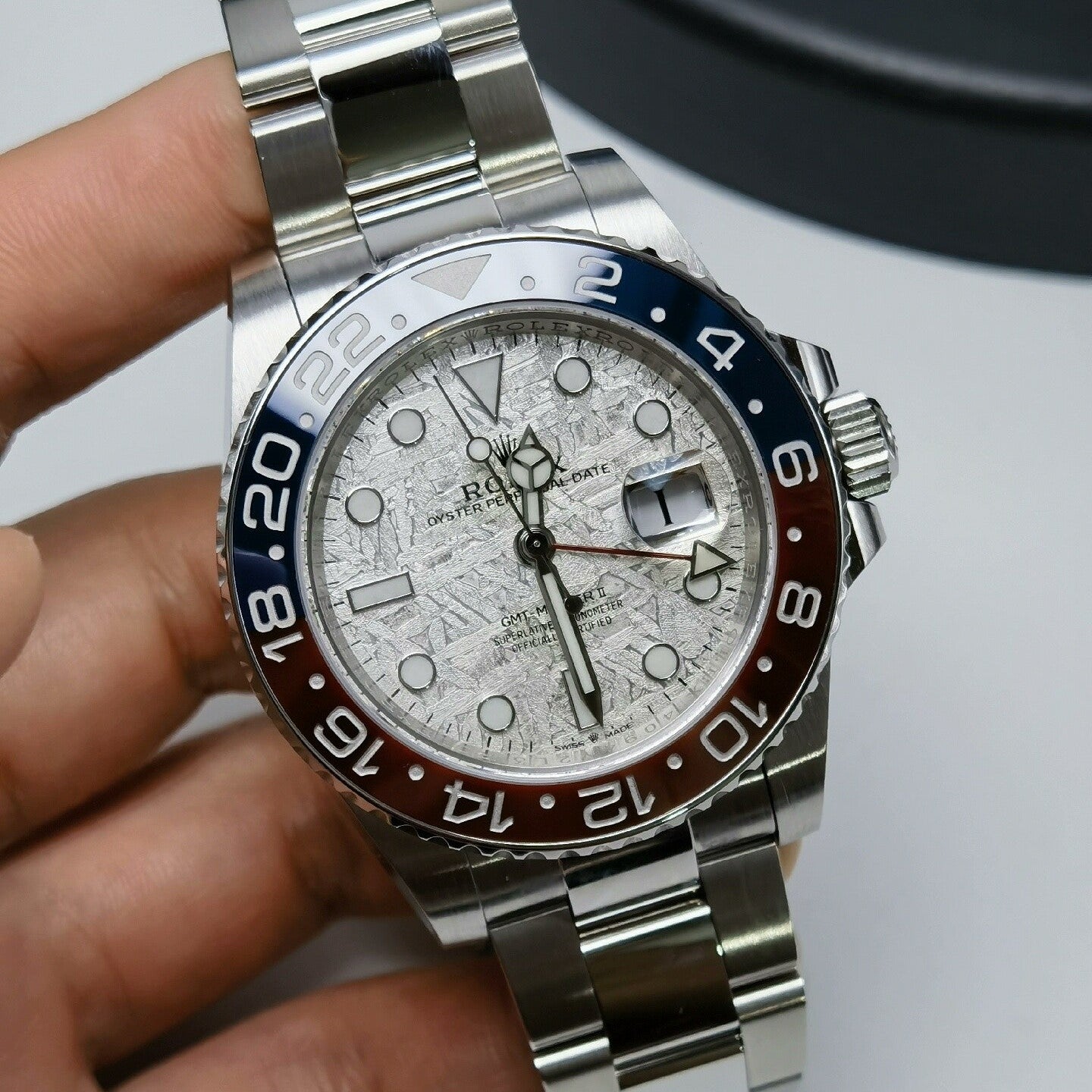 Rolex GMT-Master II 126719BLRO White Gold Meteorite Dial “Pepsi” Watch