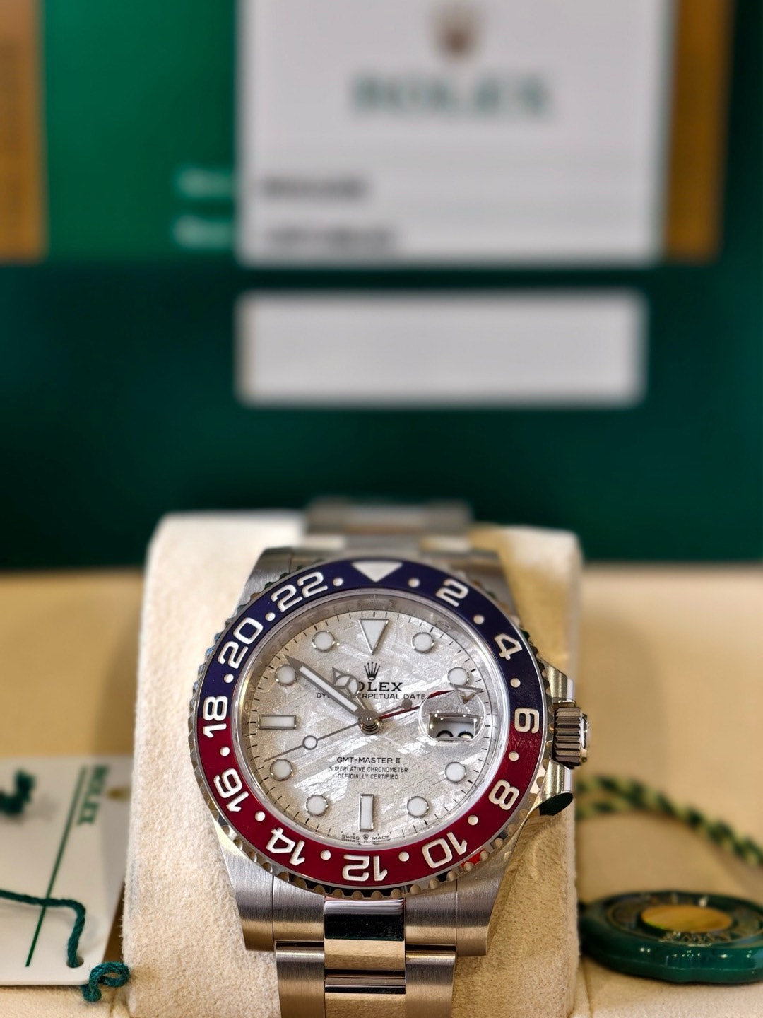 Rolex GMT-Master II 126719BLRO White Gold Meteorite Dial “Pepsi” Watch