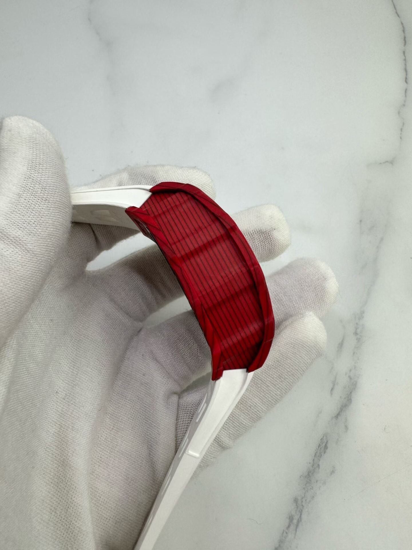 Richard Mille RM 11-03 – Automatic Flyback Chronograph, Red Quartz & Carbon TPT Case, White Rubber Strap