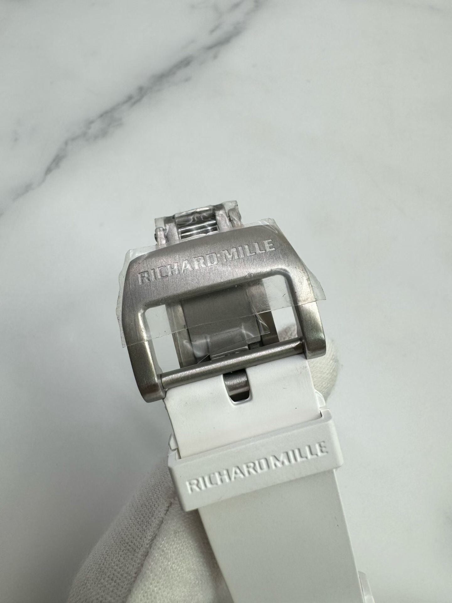 Richard Mille RM 11-03 – Automatic Flyback Chronograph, Red Quartz & Carbon TPT Case, White Rubber Strap