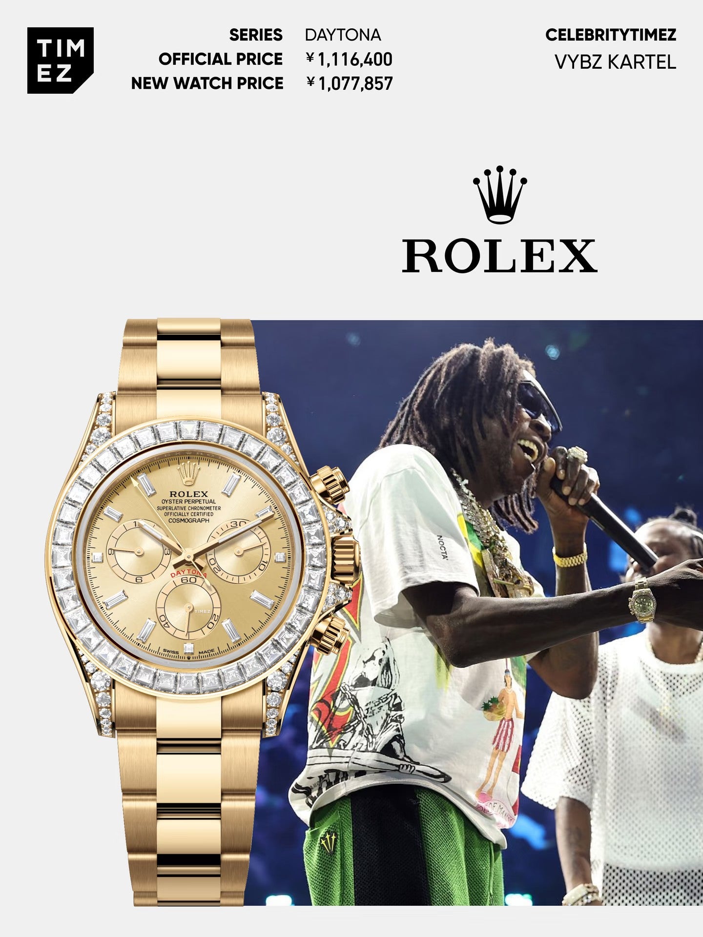 Rolex Cosmograph Daytona 126598TBR – 18K Yellow Gold with Baguette Diamond Bezel