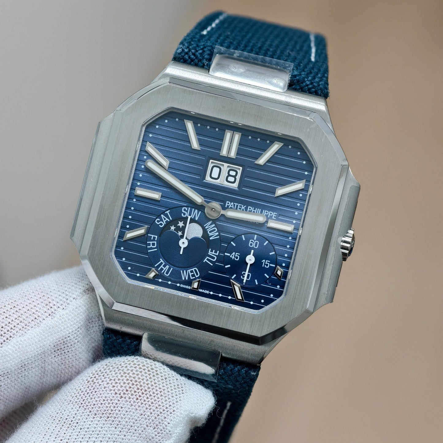 Patek Philippe Cubitus 5822P Platinum Blue Dial