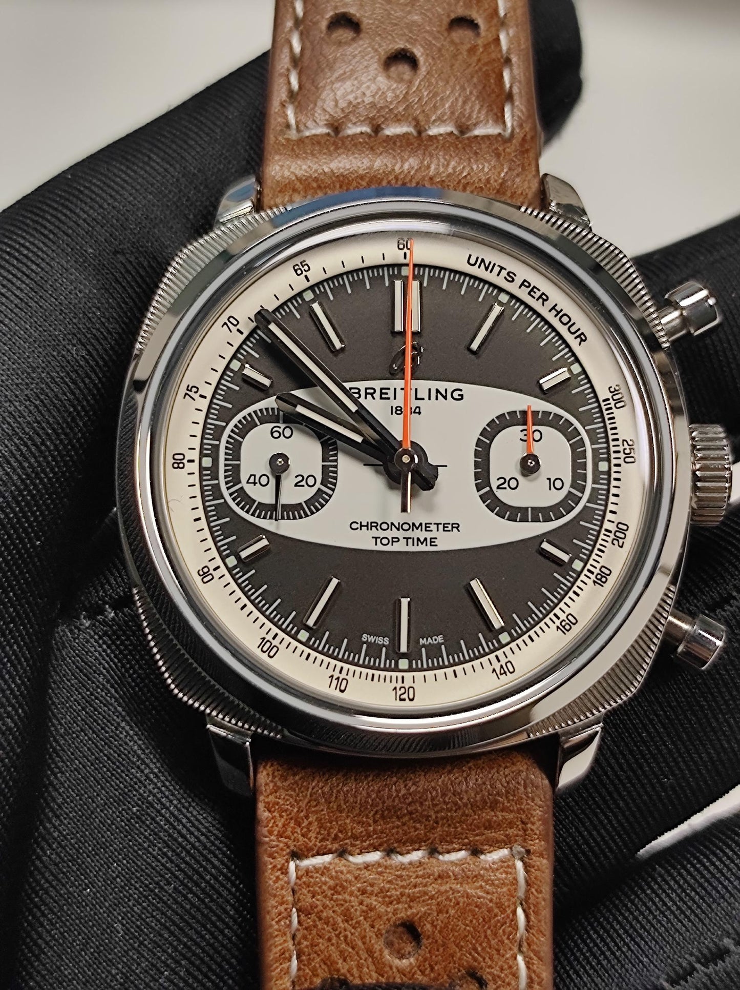 Breitling Top Time B01 Racing Reverse Panda Dial