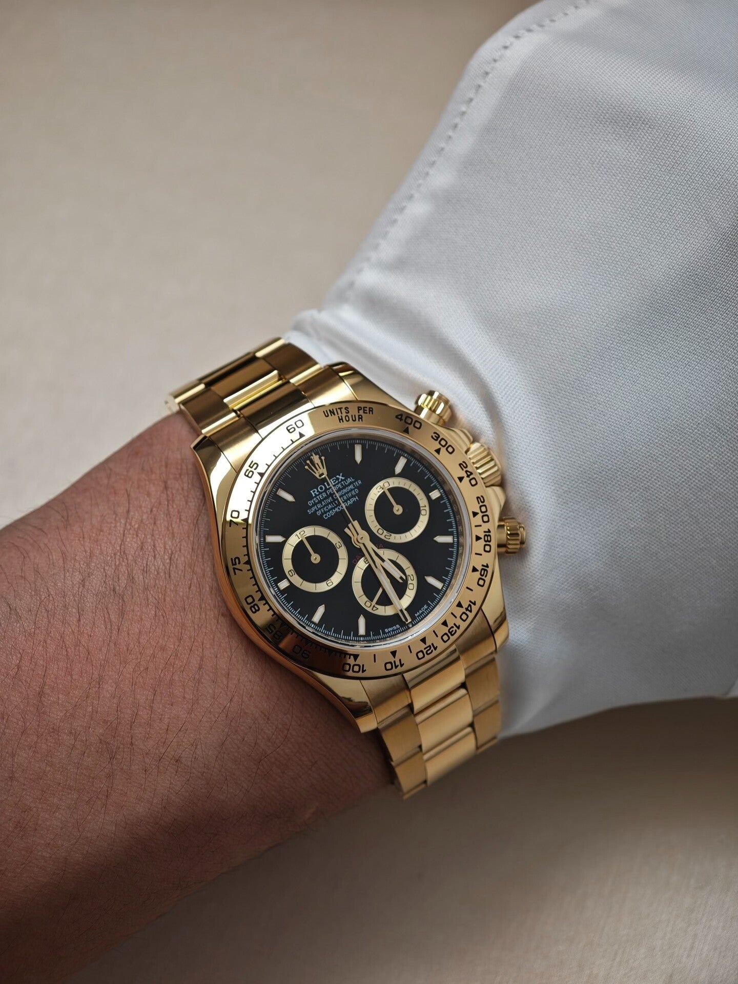Rolex Cosmograph Daytona 126508 Yellow Gold Black Dial