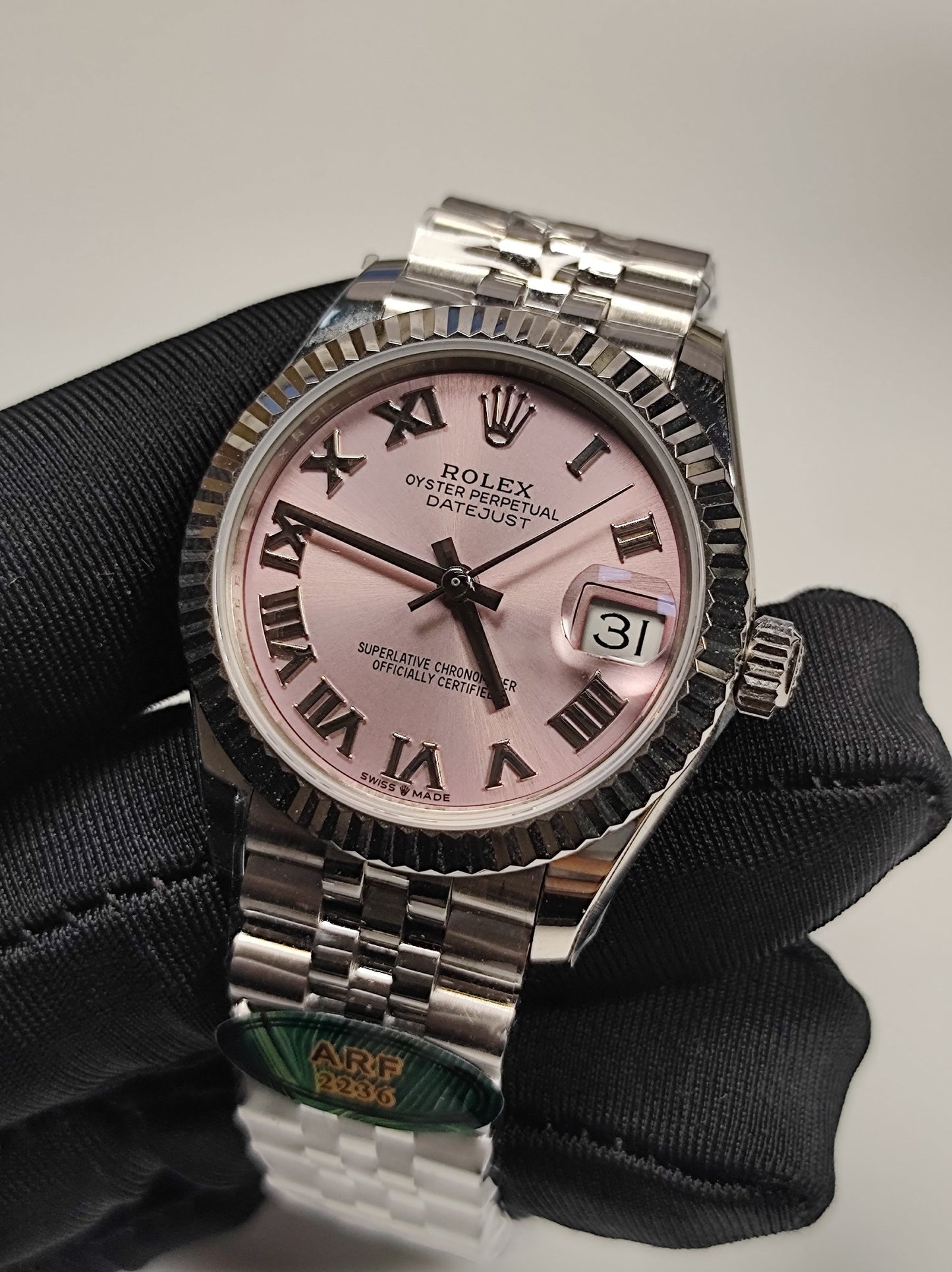 Rolex Datejust 31 Pink Roman Dial Jubilee