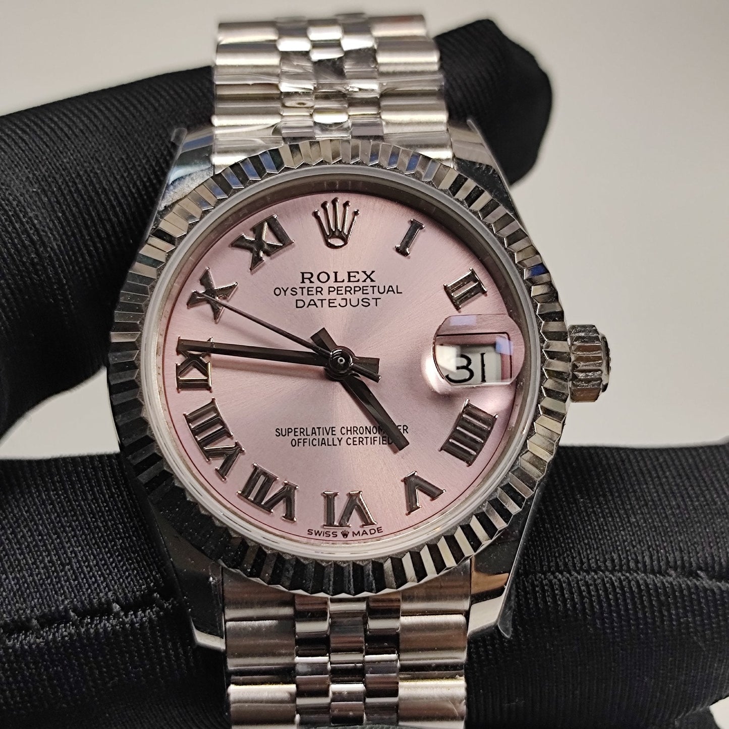 Rolex Datejust 31 Pink Roman Dial Jubilee