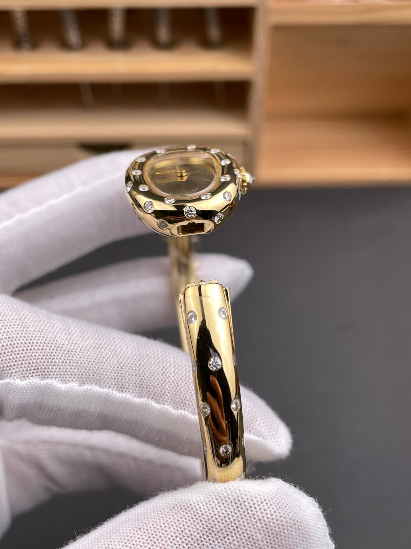Cartier Baignoire Yellow Gold Diamond Bracelet Watch