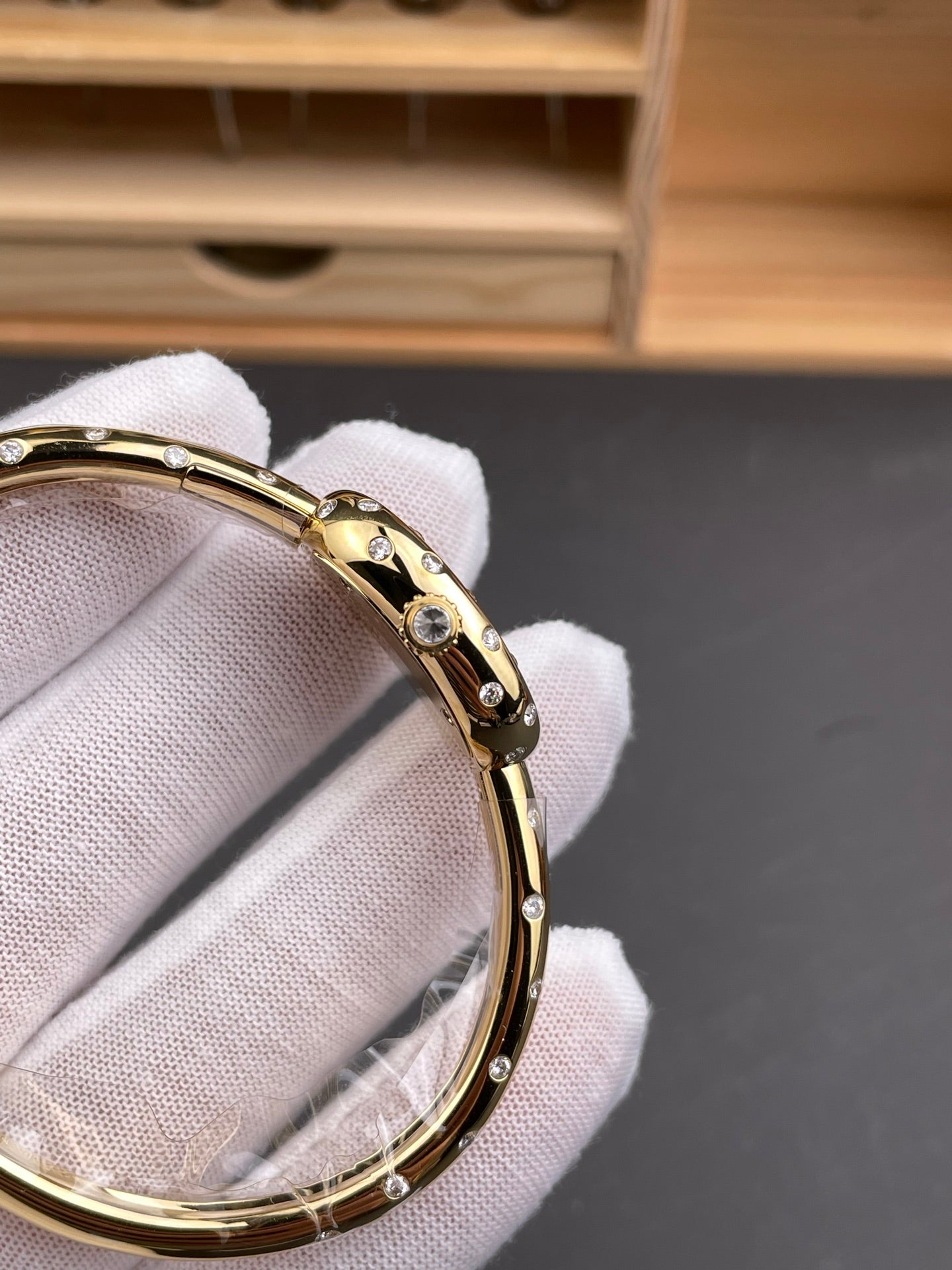 Cartier Baignoire Yellow Gold Diamond Bracelet Watch