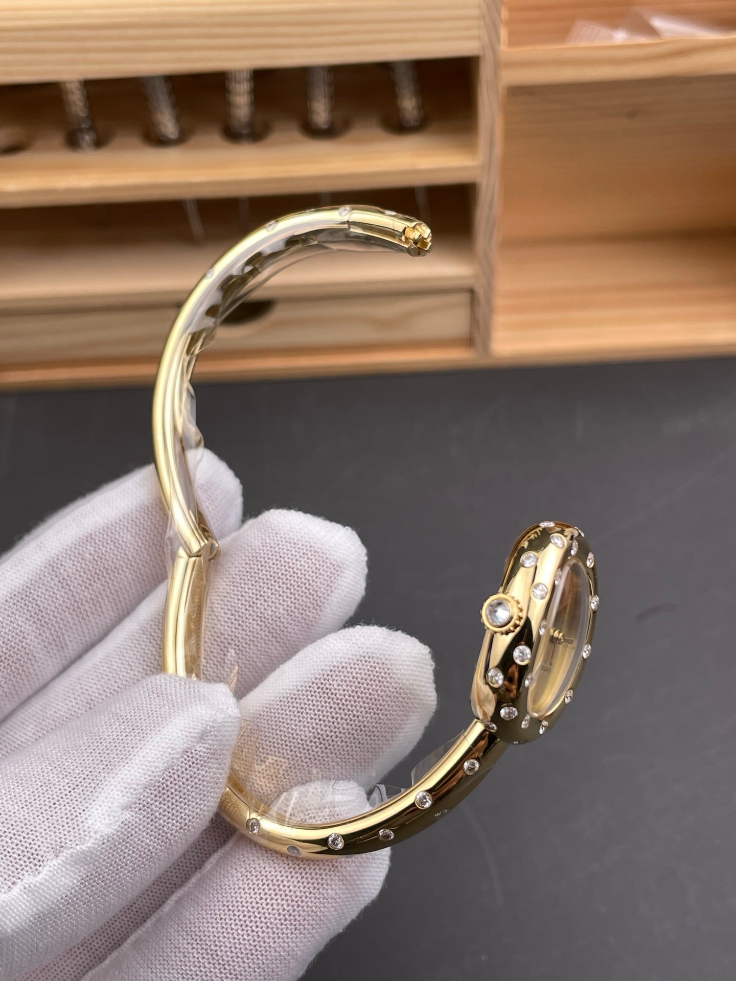 Cartier Baignoire Yellow Gold Diamond Bracelet Watch