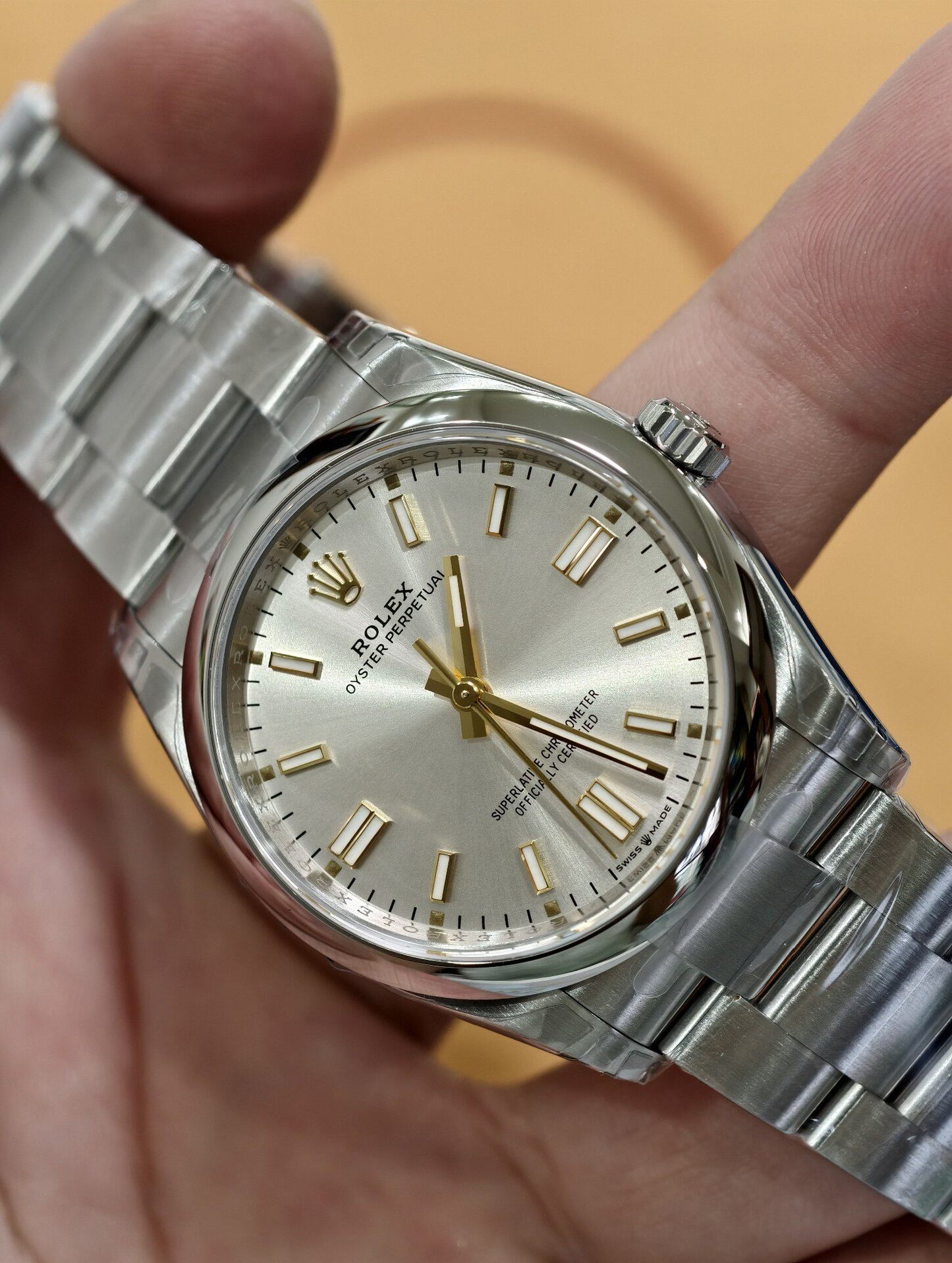 Rolex Oyster Perpetual 36 Silver Sunray Dial Watch